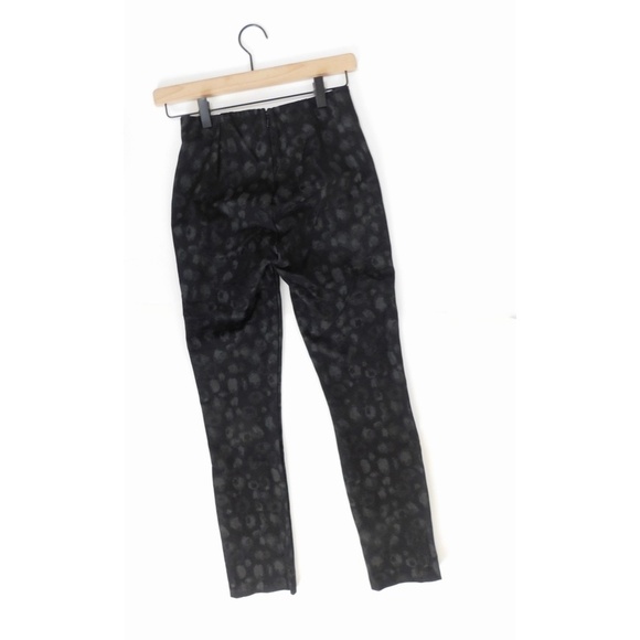 RAG & BONE Simone Leopard Print Zip Pocket Pants Black Gray Animal Crop Size 0 - Picture 10 of 16